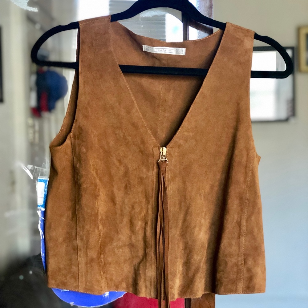 ZARA trf suede vest